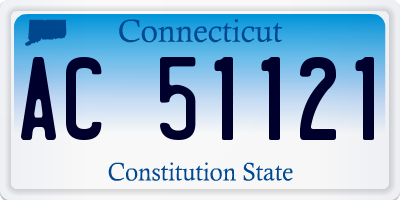 CT license plate AC51121