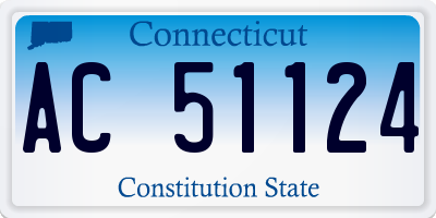 CT license plate AC51124