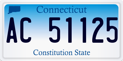 CT license plate AC51125