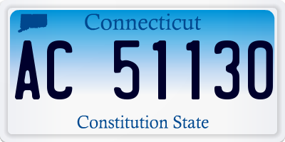 CT license plate AC51130