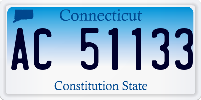 CT license plate AC51133