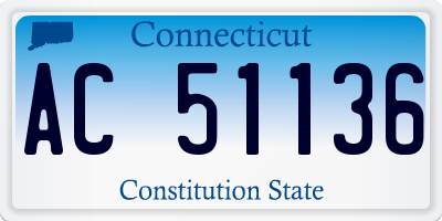 CT license plate AC51136