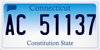 CT license plate AC51137