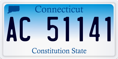 CT license plate AC51141
