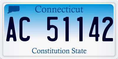 CT license plate AC51142