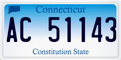 CT license plate AC51143