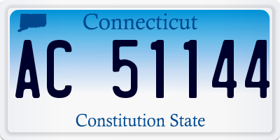 CT license plate AC51144