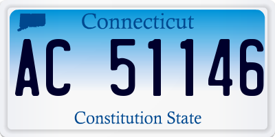 CT license plate AC51146