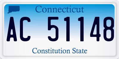 CT license plate AC51148