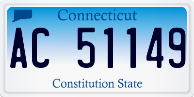 CT license plate AC51149