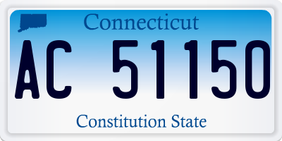 CT license plate AC51150