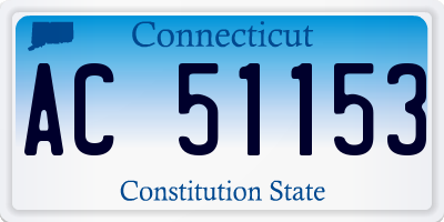 CT license plate AC51153
