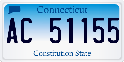 CT license plate AC51155