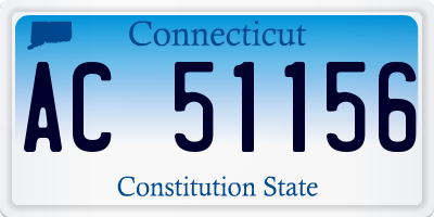 CT license plate AC51156