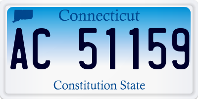 CT license plate AC51159