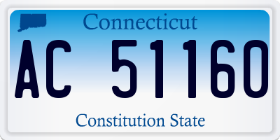 CT license plate AC51160