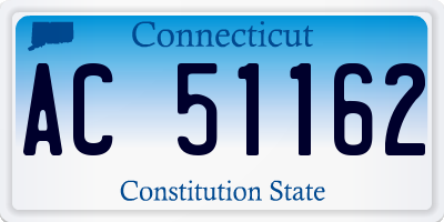 CT license plate AC51162