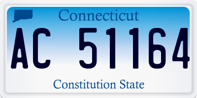 CT license plate AC51164