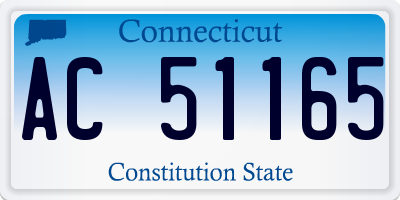 CT license plate AC51165