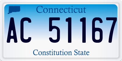 CT license plate AC51167