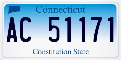 CT license plate AC51171