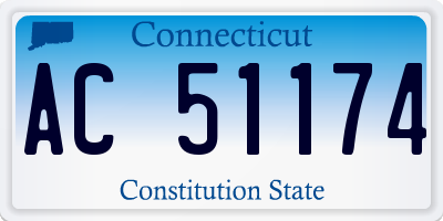 CT license plate AC51174