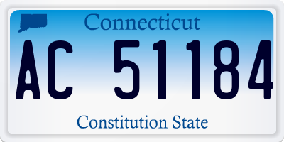 CT license plate AC51184