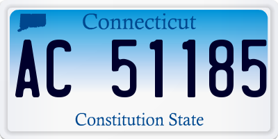 CT license plate AC51185