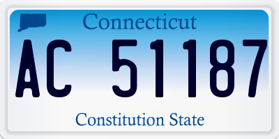 CT license plate AC51187