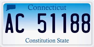 CT license plate AC51188