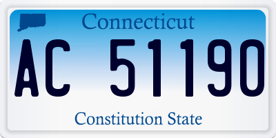 CT license plate AC51190