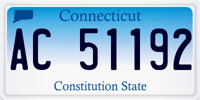 CT license plate AC51192