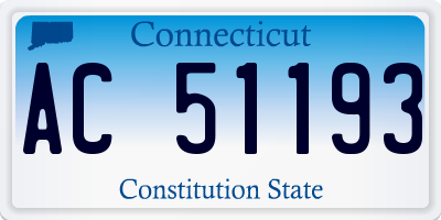 CT license plate AC51193