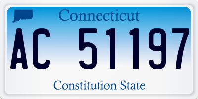 CT license plate AC51197