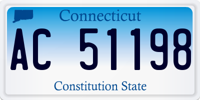 CT license plate AC51198