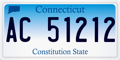 CT license plate AC51212