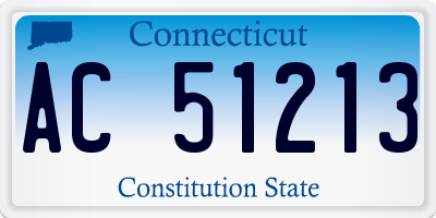 CT license plate AC51213