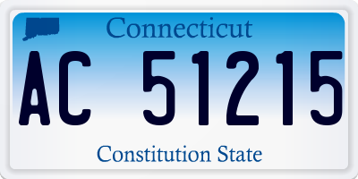 CT license plate AC51215