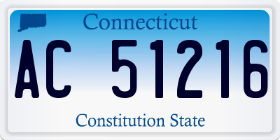 CT license plate AC51216