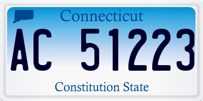 CT license plate AC51223