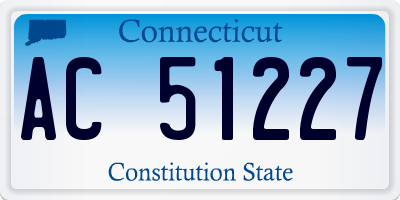 CT license plate AC51227
