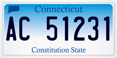 CT license plate AC51231