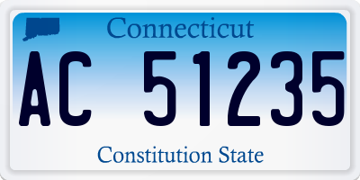 CT license plate AC51235