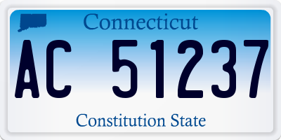 CT license plate AC51237