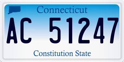 CT license plate AC51247