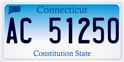 CT license plate AC51250