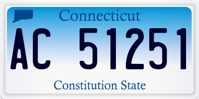 CT license plate AC51251