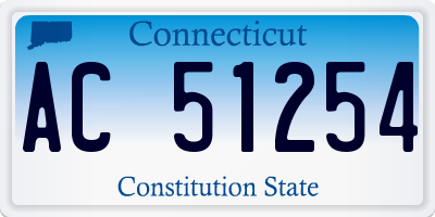 CT license plate AC51254