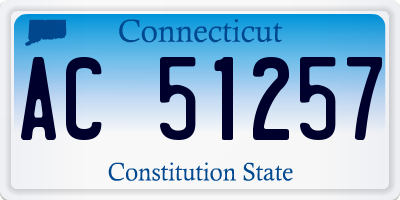 CT license plate AC51257