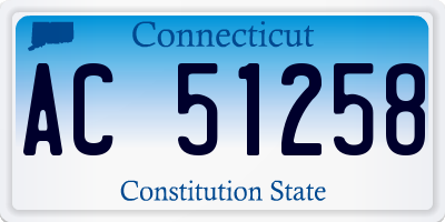 CT license plate AC51258
